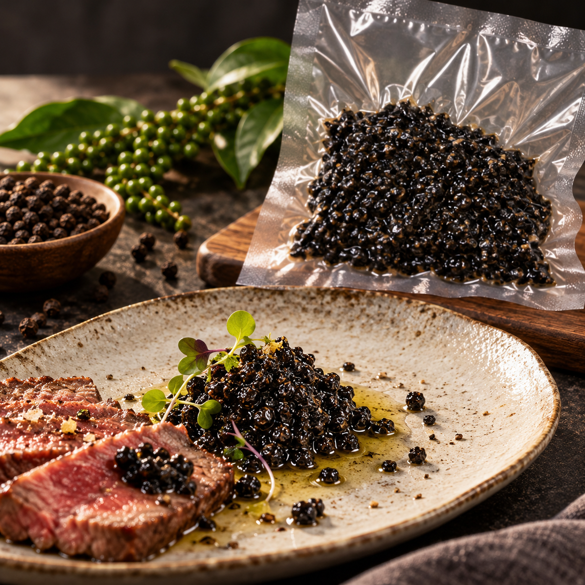 塩漬け生胡椒 (Salt Preserved Fresh Pepper)