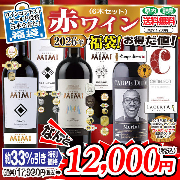 お年玉福袋【赤ワイン・6本セット】